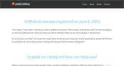 Desktop Screenshot of jimkukral.com